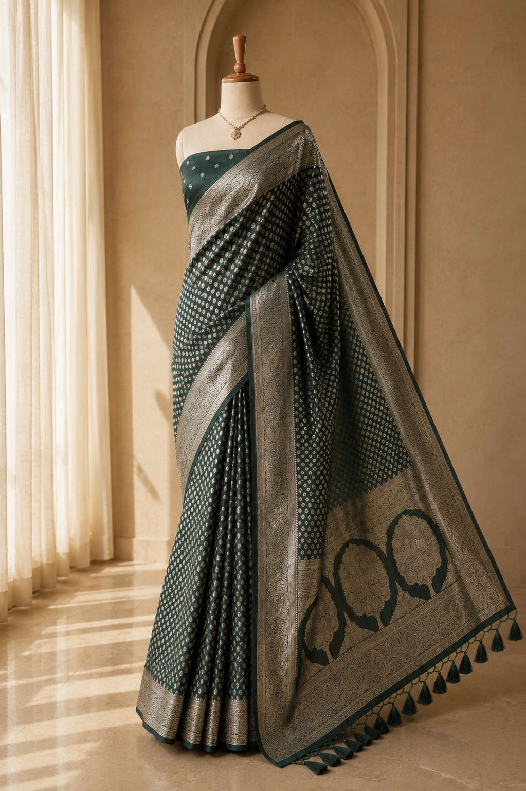 Mohini Green Silk Saree