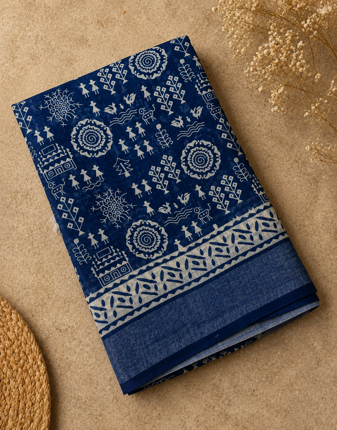 Varnika linen cotton saree