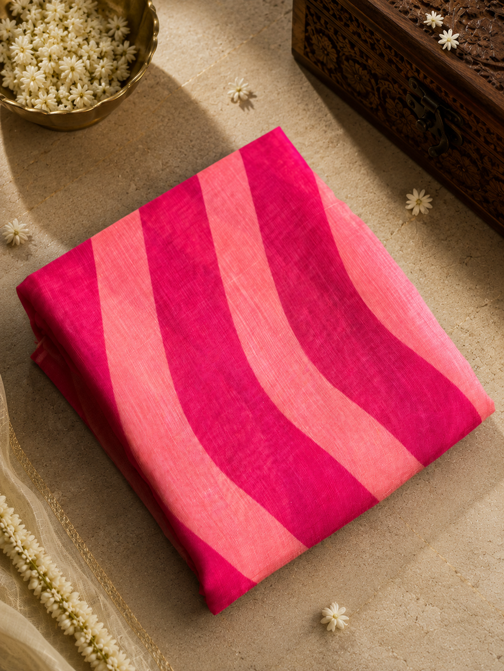 Rekha linen cotton saree