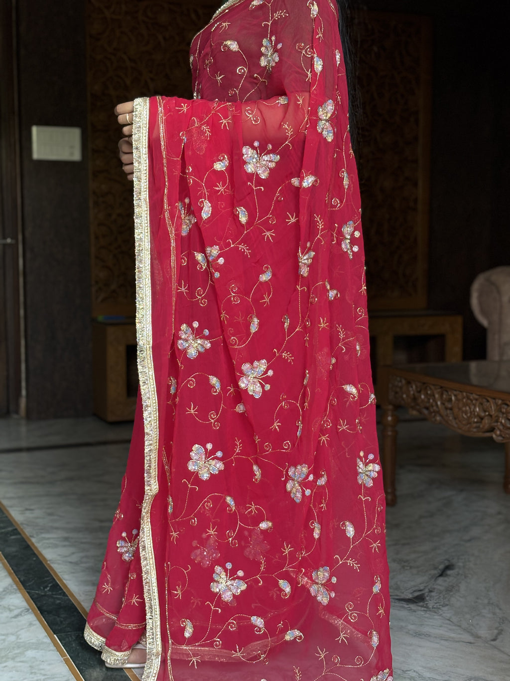 butterfly darbari saree