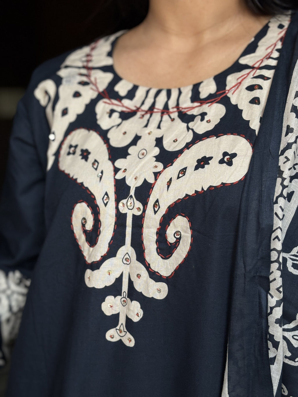 Blue Dabu suit set