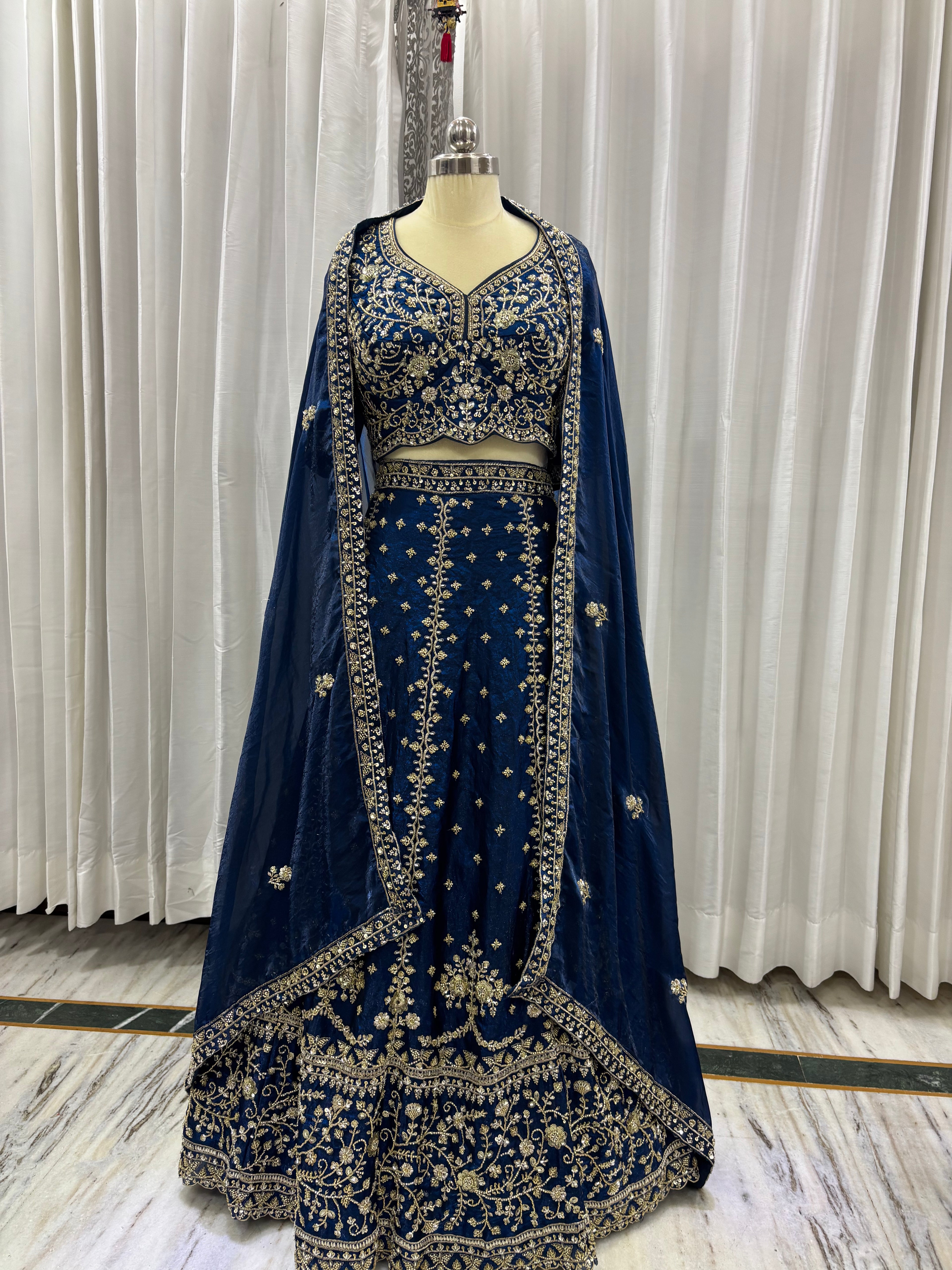 TAARA NAVY BLUE LEHENGA