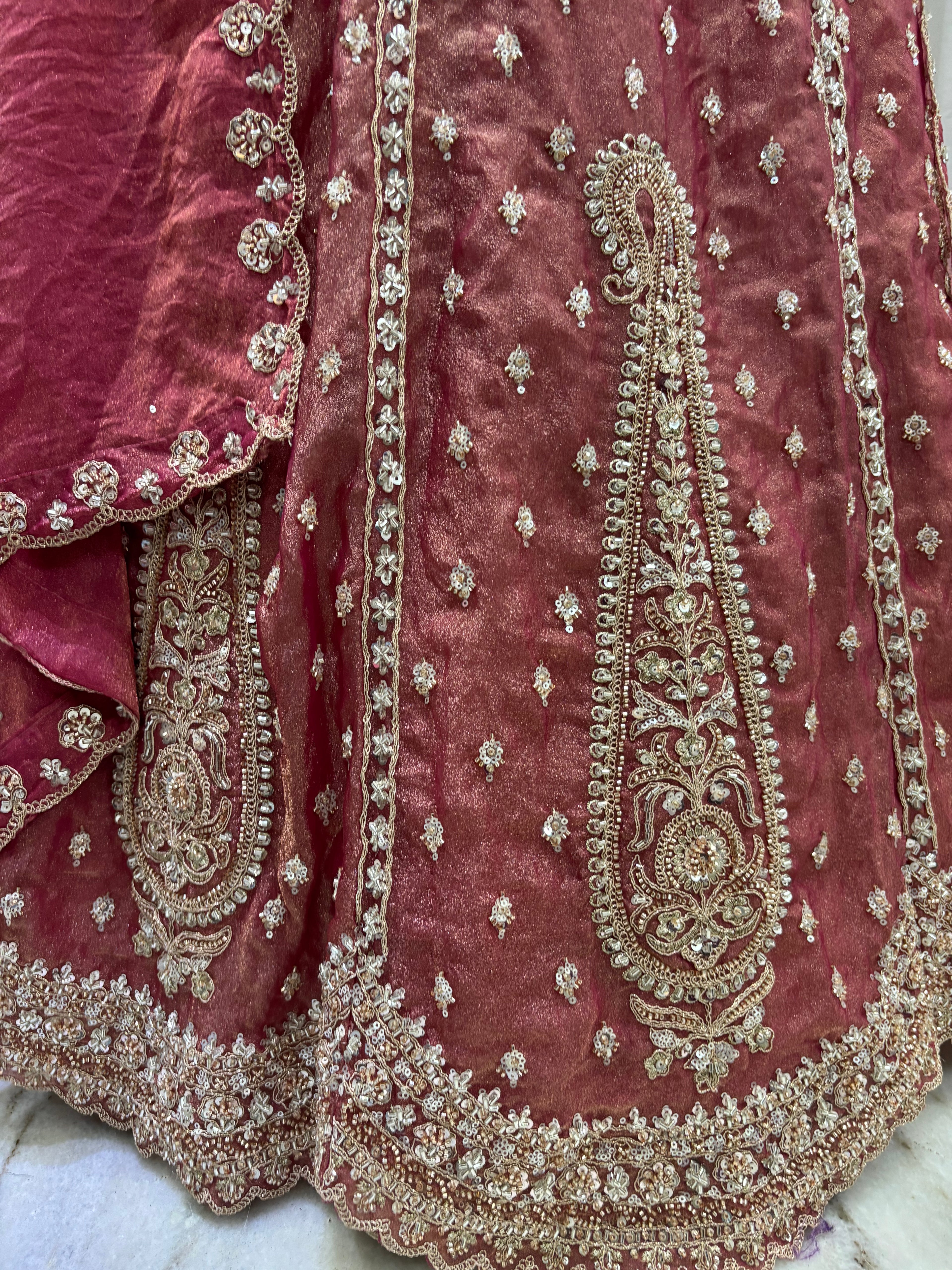 PEACH KARI LEHENGA