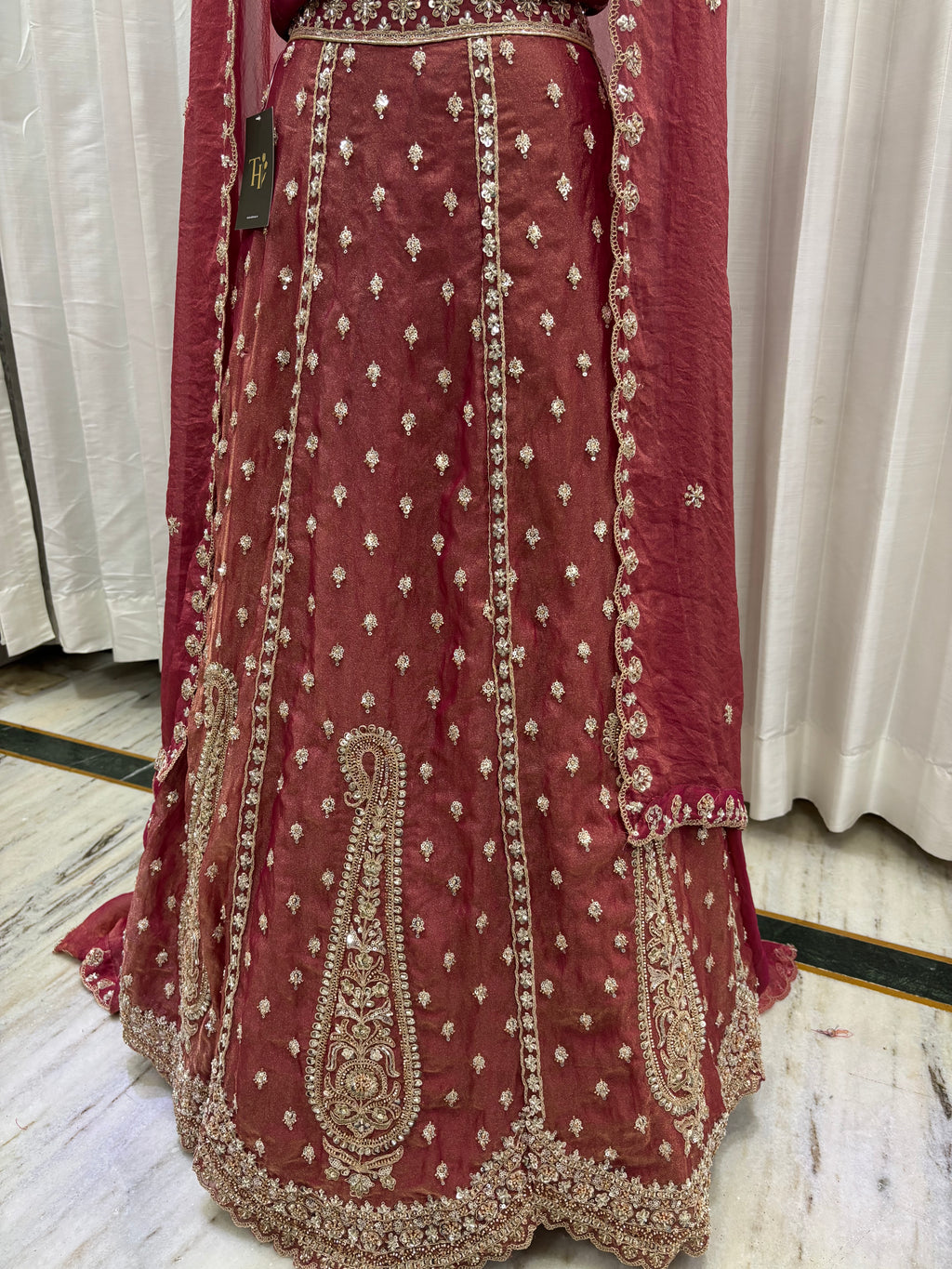 PEACH KARI LEHENGA
