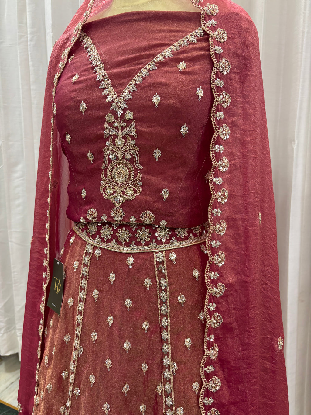 PEACH KARI LEHENGA