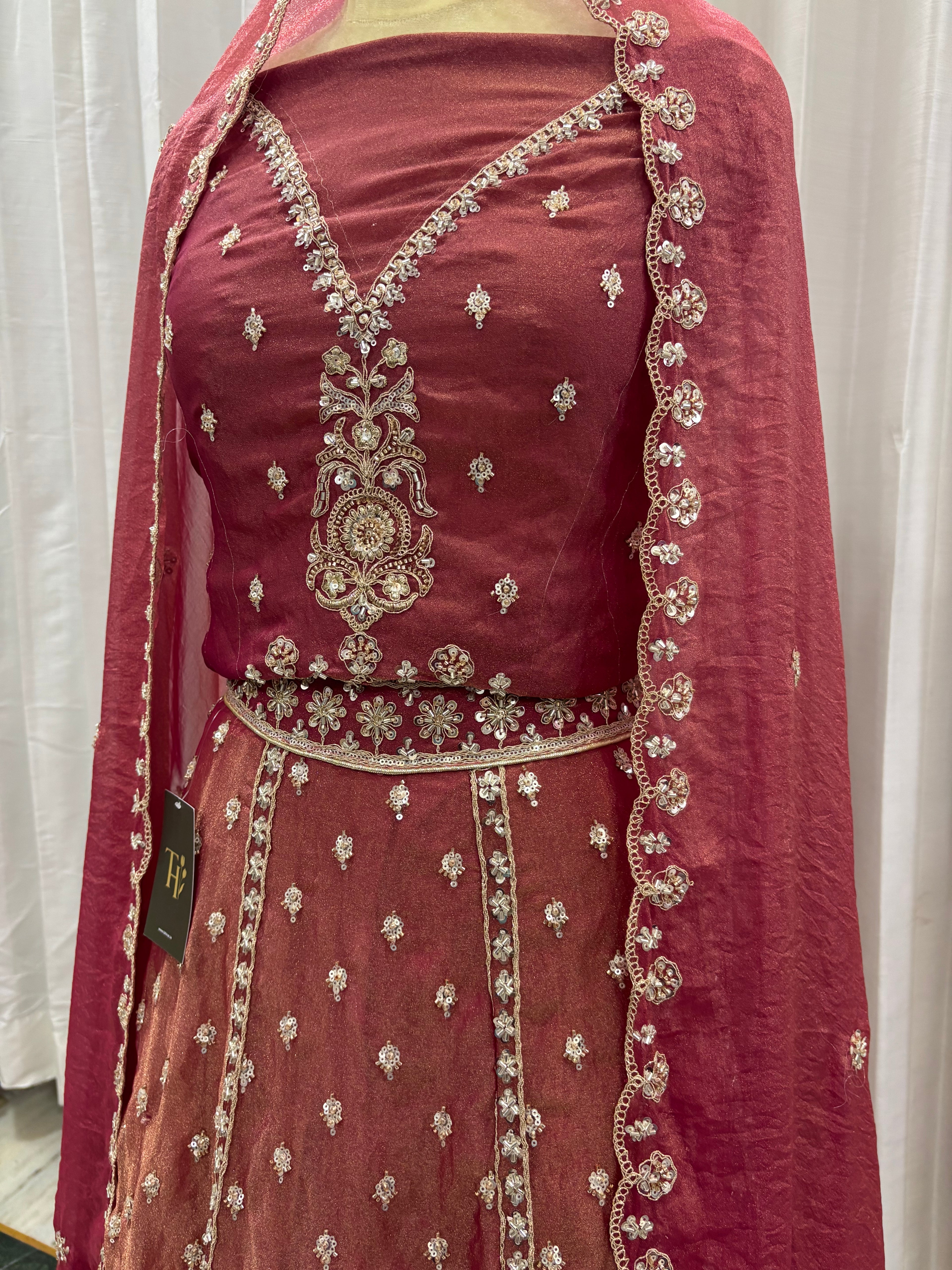 PEACH KARI LEHENGA