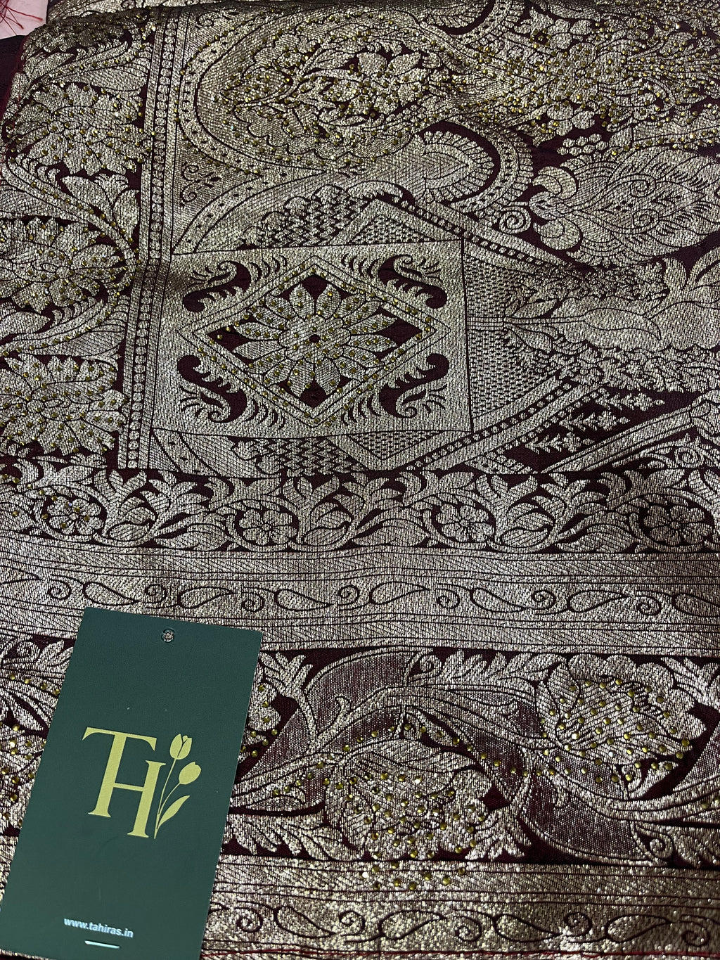 Ruhani Maroon saree