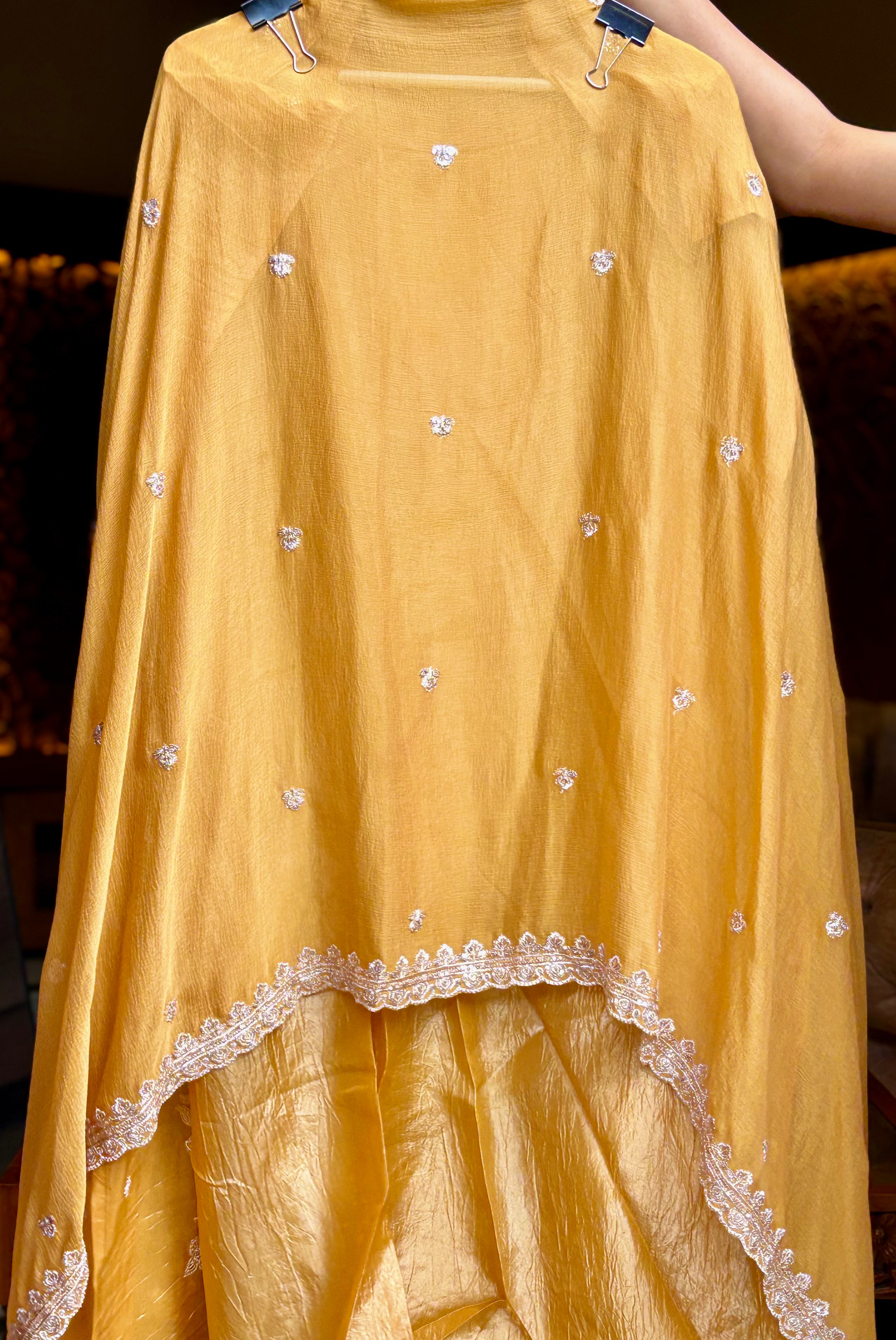 Meher crush tissue unstitched suit