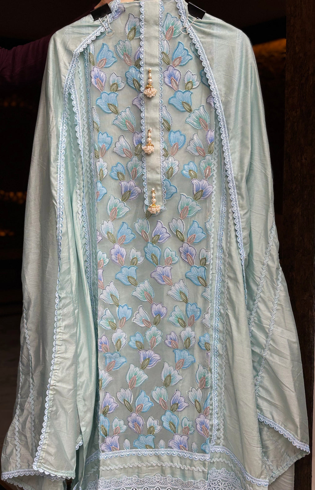 Muslin unstitched suit set