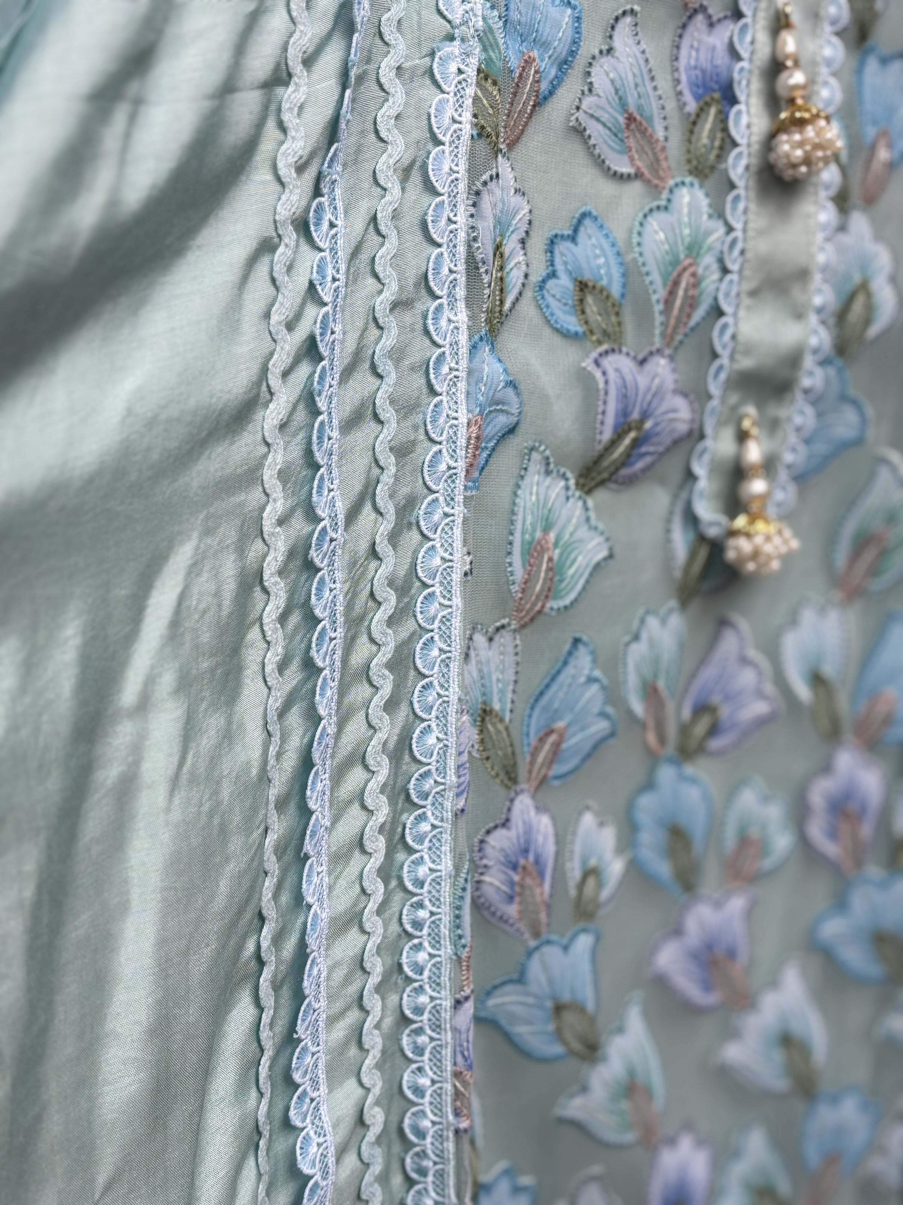 Muslin unstitched suit set