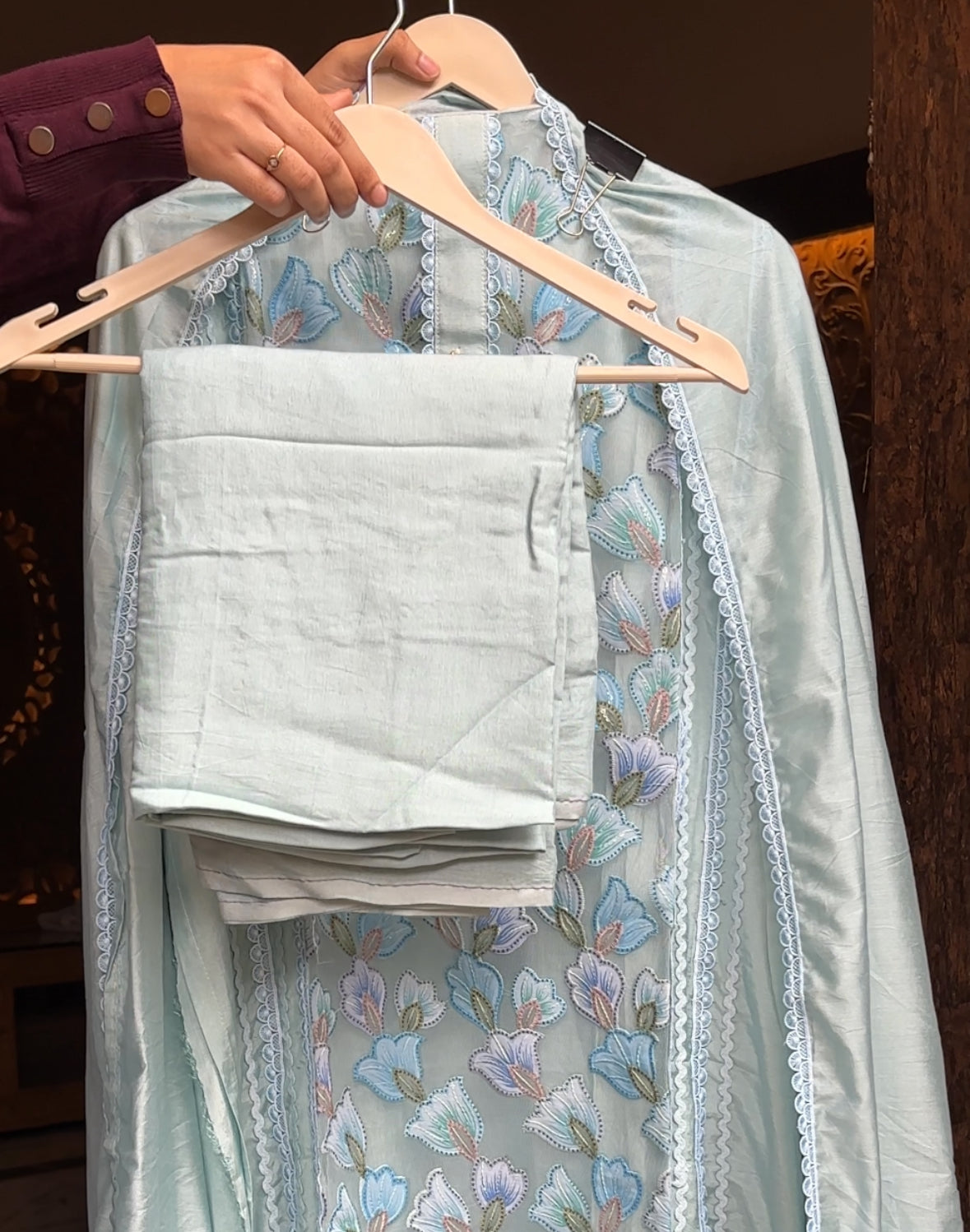 Muslin unstitched suit set
