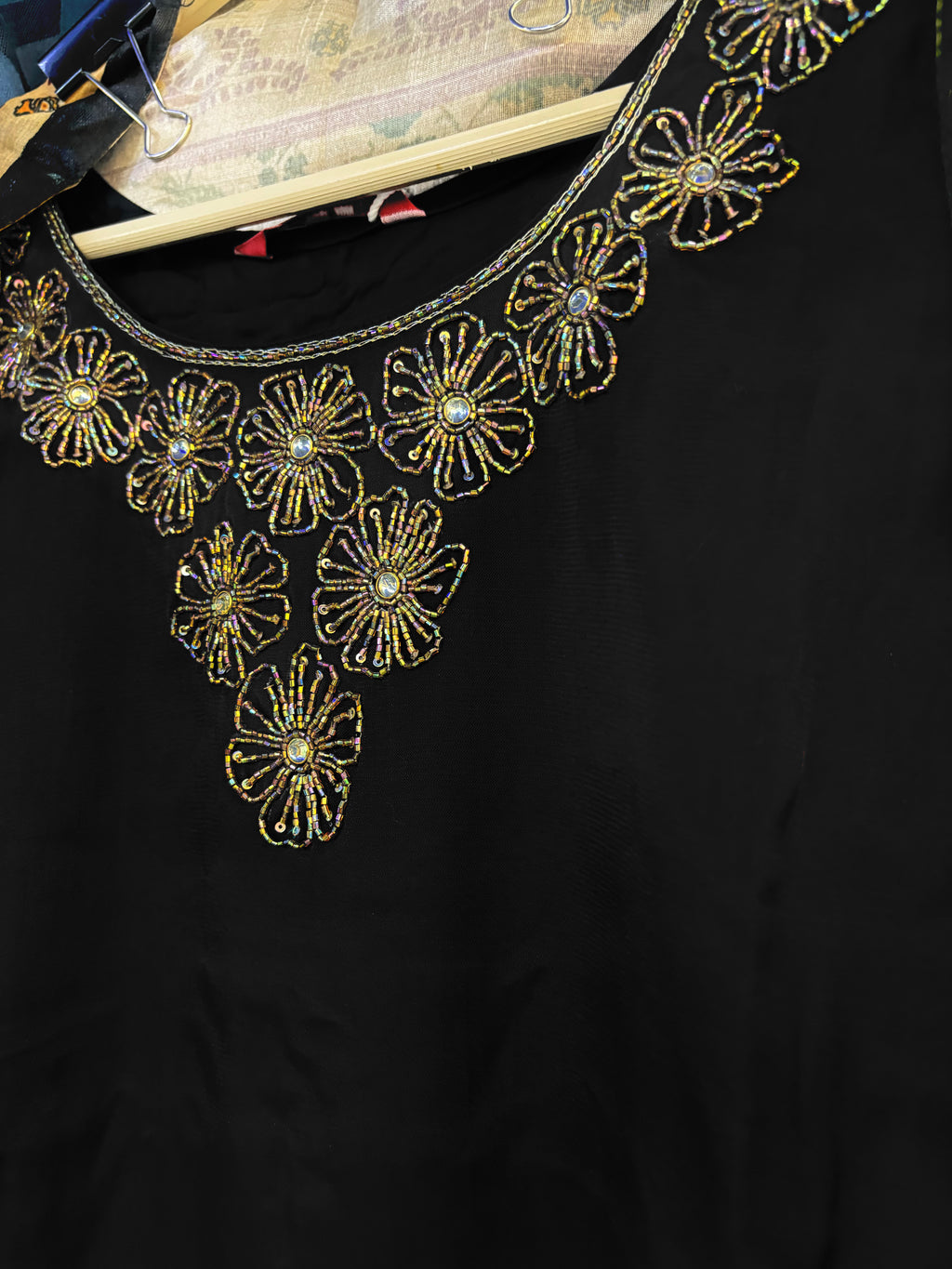 Black gold suit