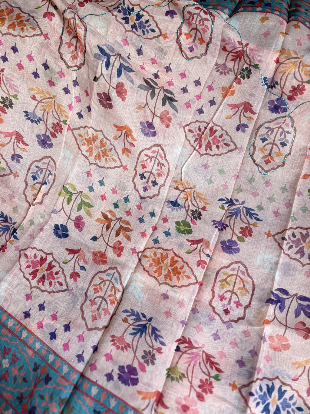 Blush Linen Organza saree