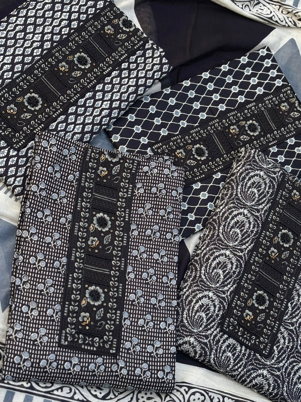 Black unstitched suit