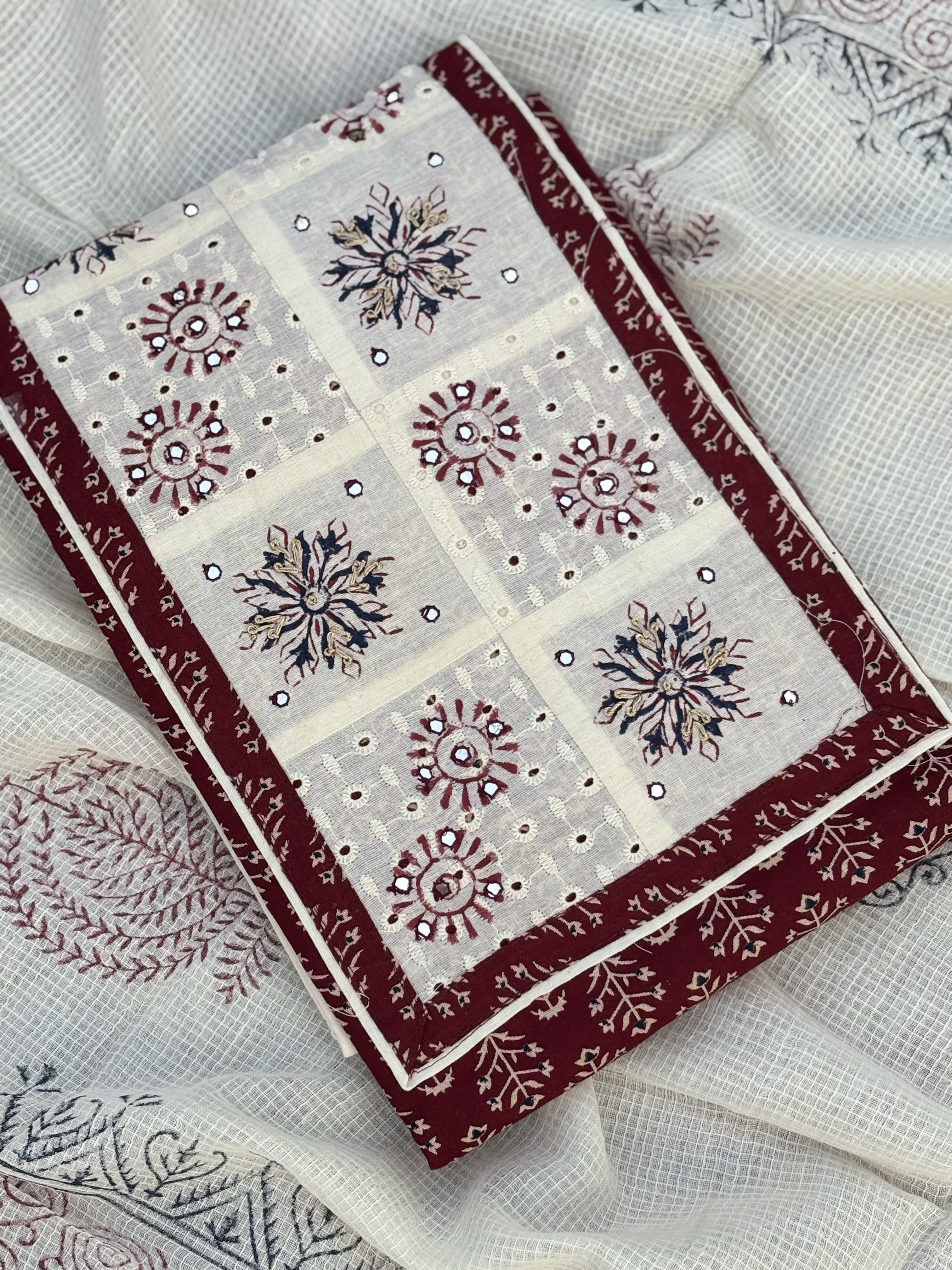 Gul chikankari unstitched suit