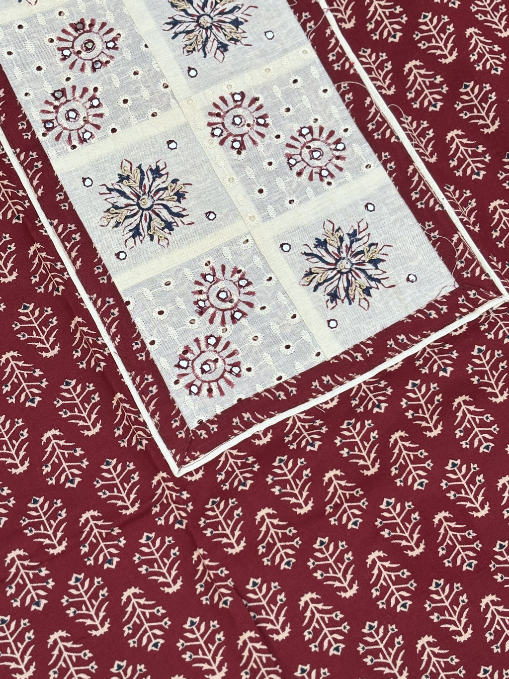 Gul chikankari unstitched suit