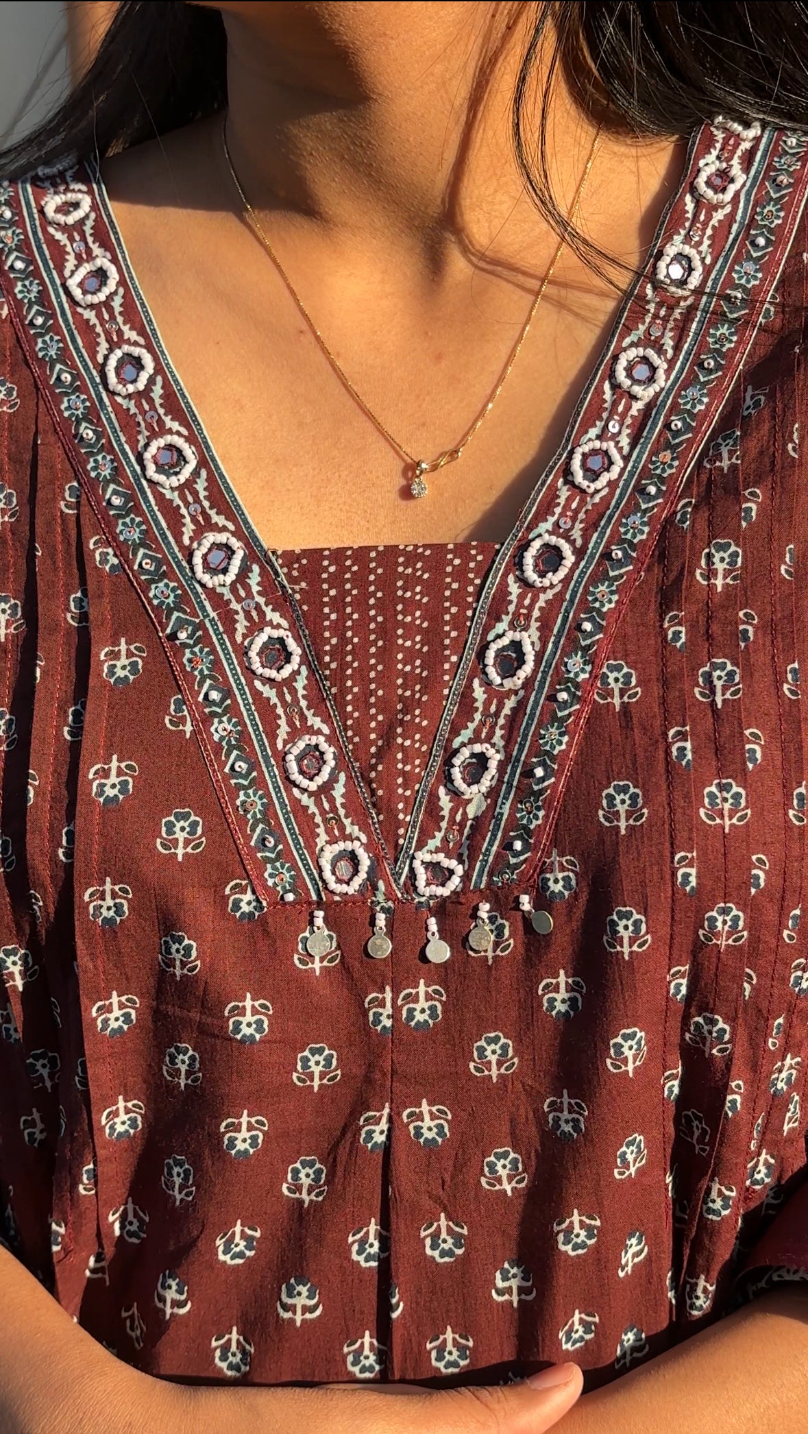 cotton A line suit set