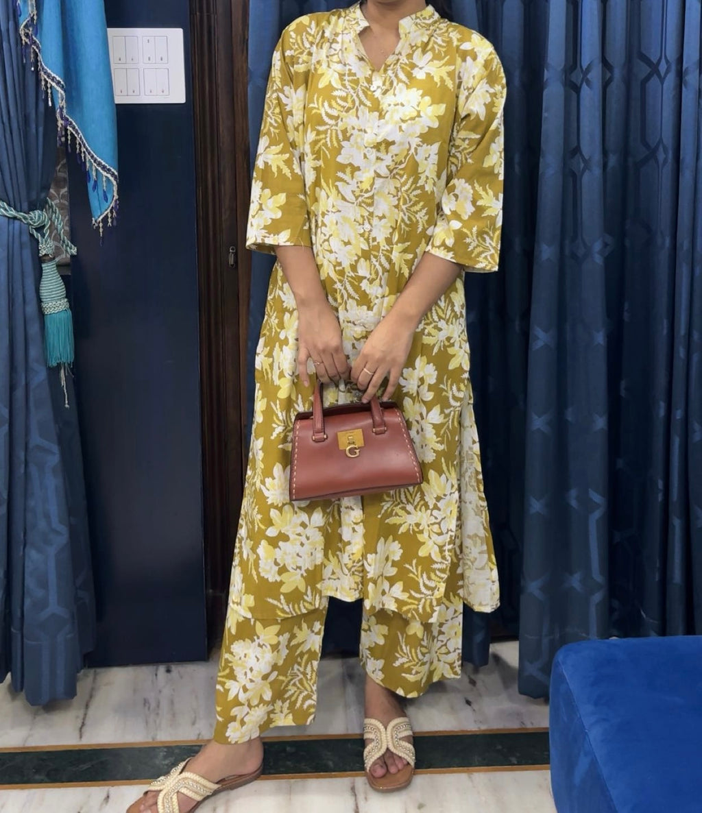 Rozana Cord Set - yellow