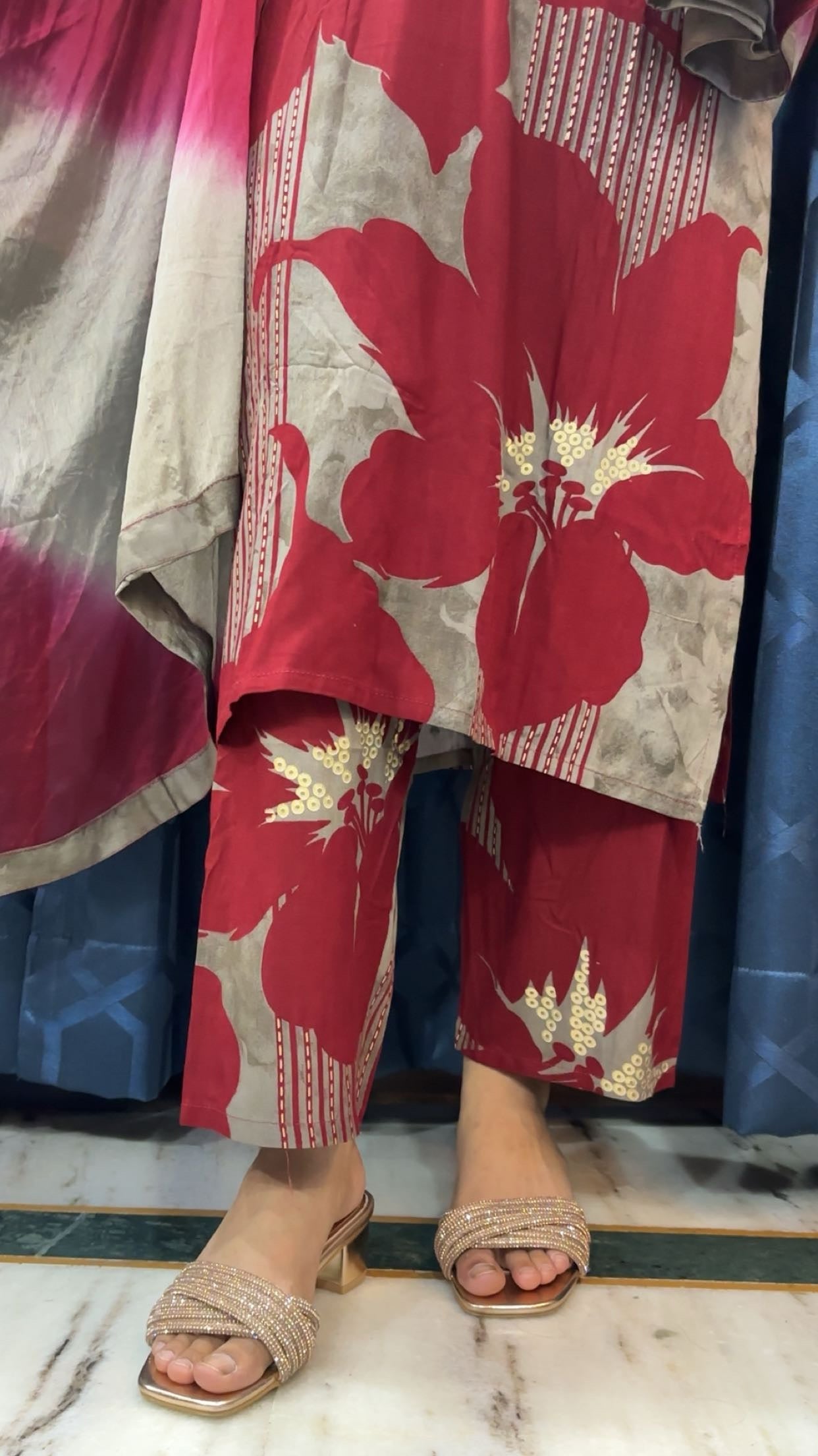 Ruwaa Suit set - Maroon