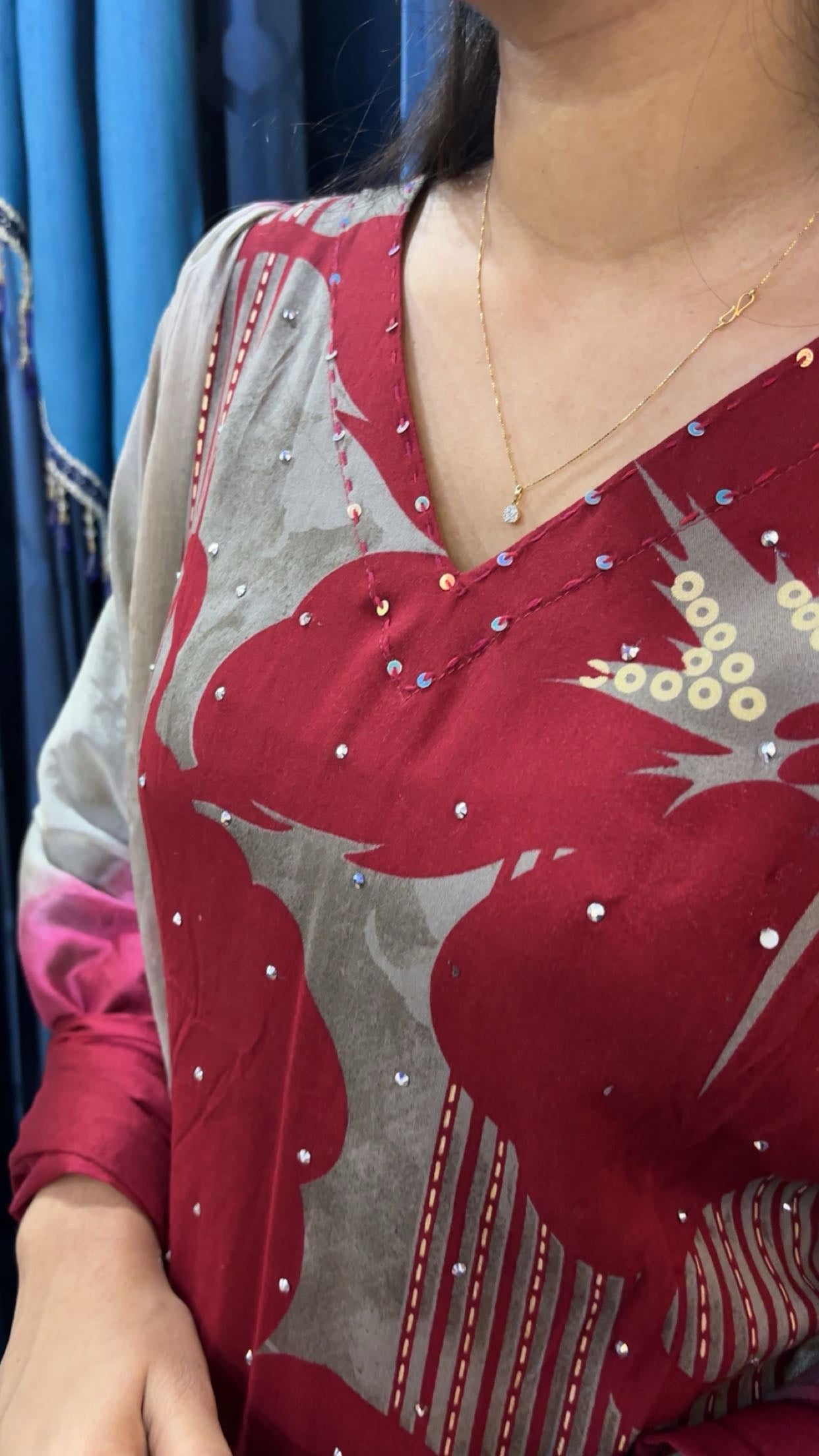 Ruwaa Suit set - Maroon