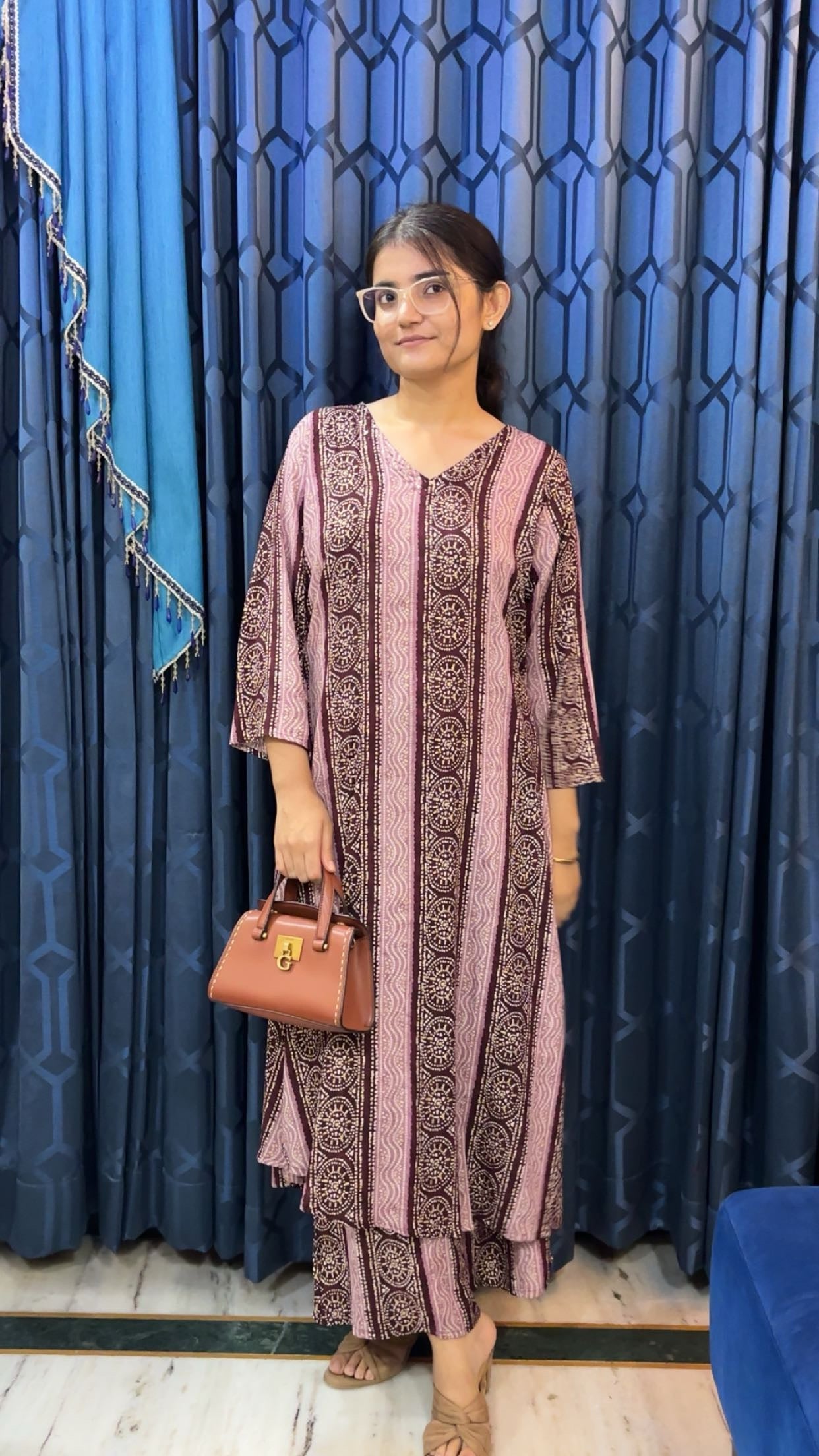 Rayon Cord Set - Bandhani