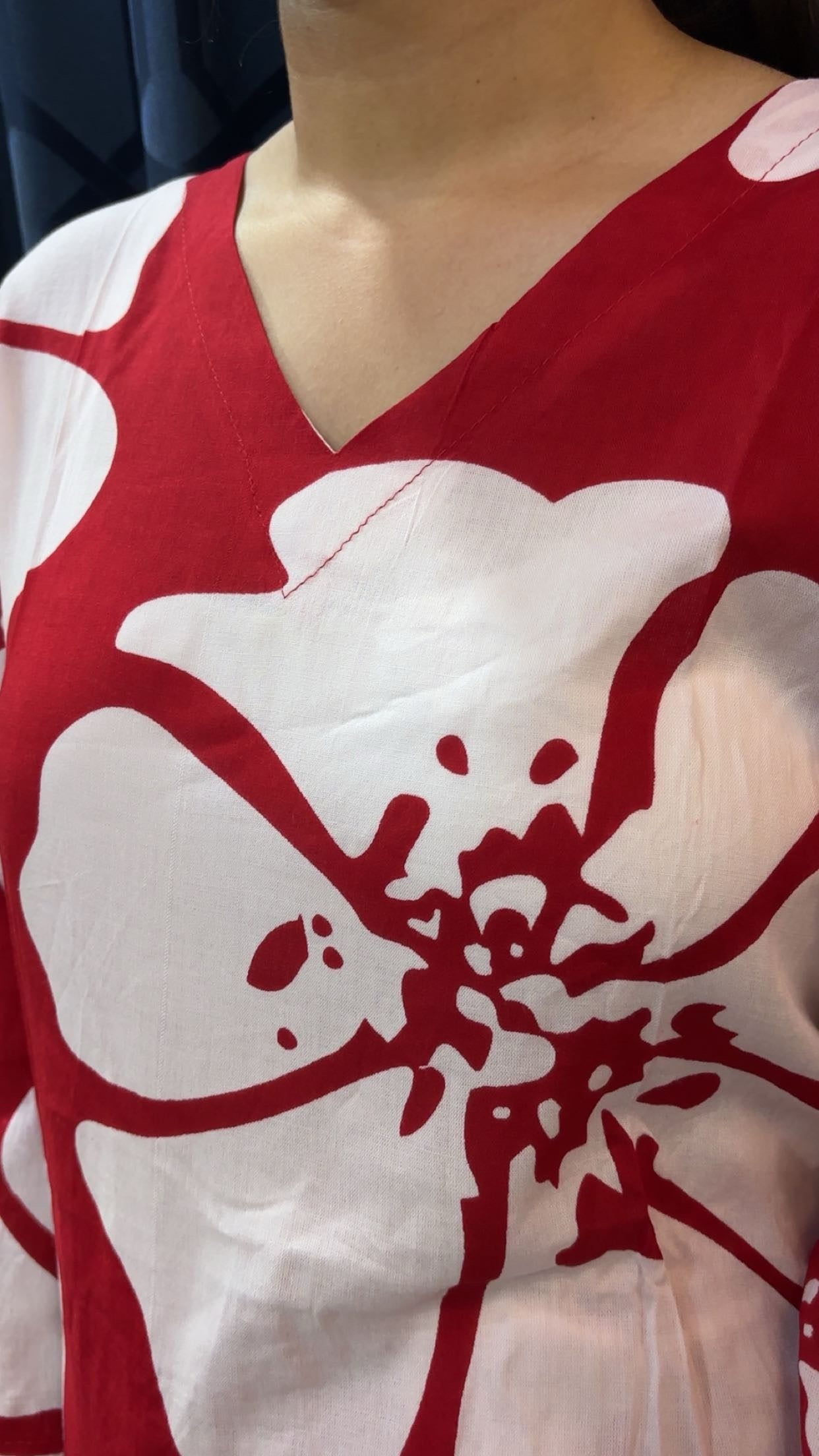 Rayon Cord Set - Red Floral