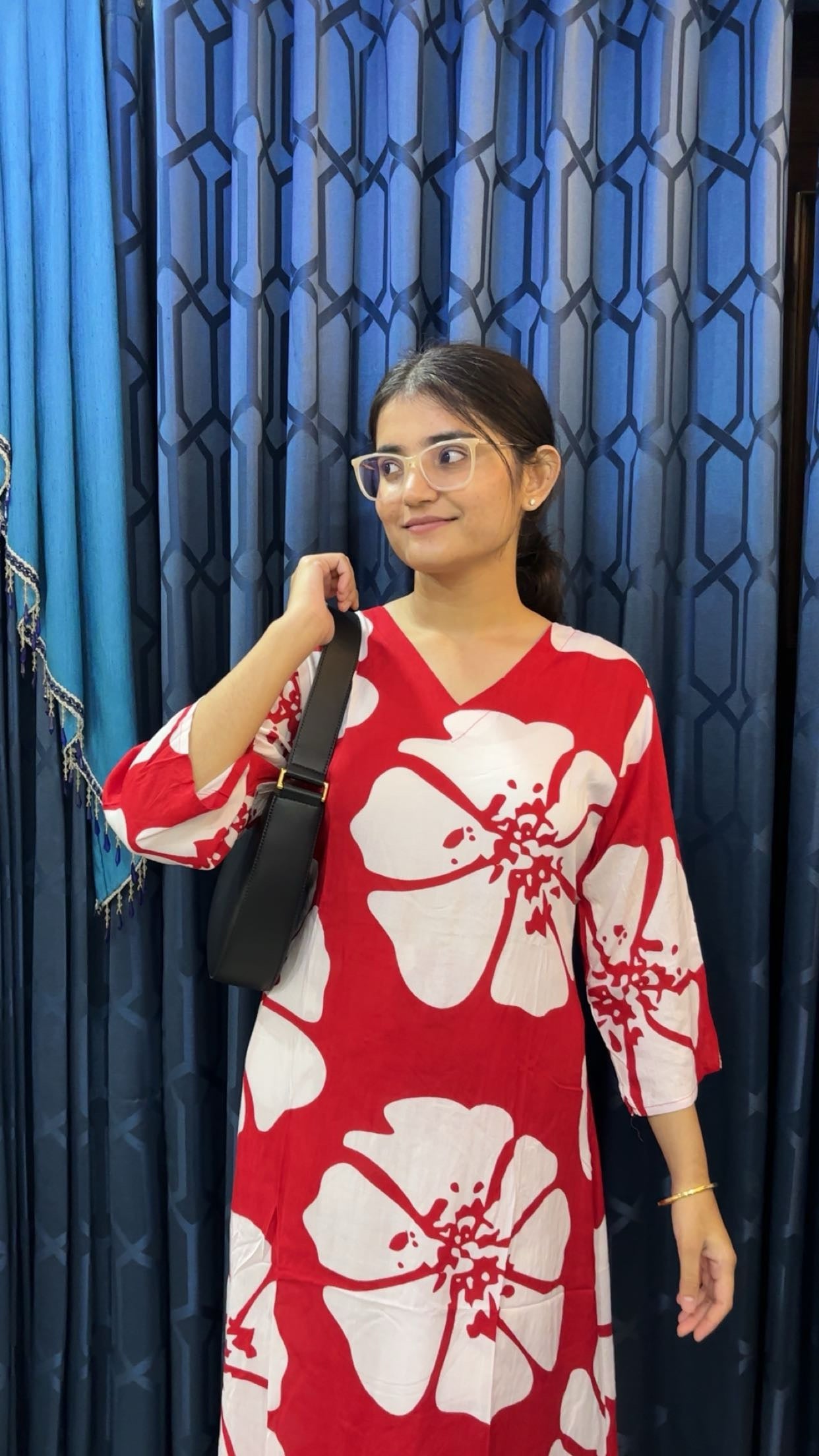 Rayon Cord Set - Red Floral