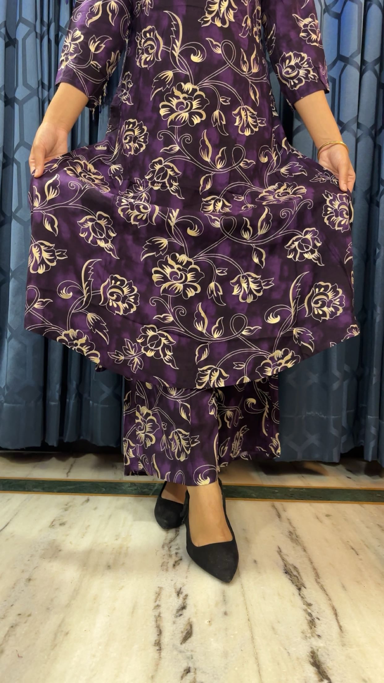 Rayon Cord Set - Purple