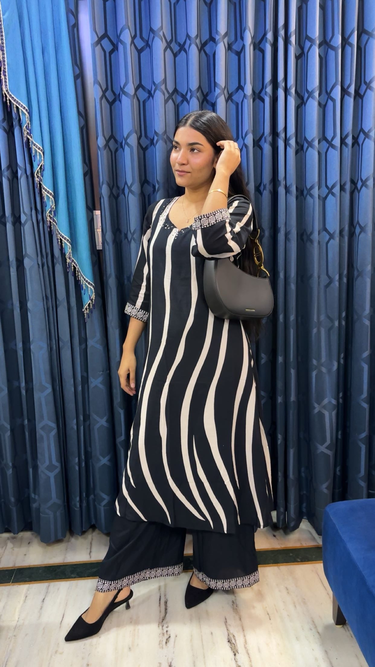 Rayon Cord Set - Black Plum