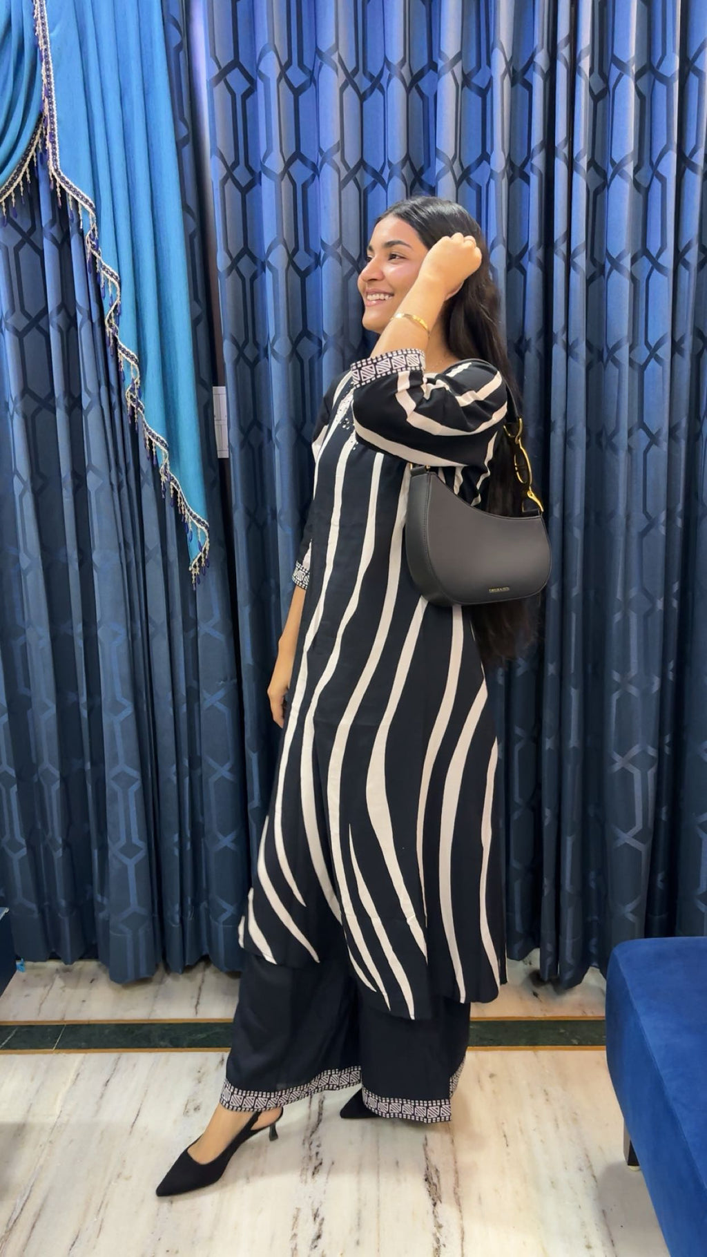 Rayon Cord Set - Black Plum