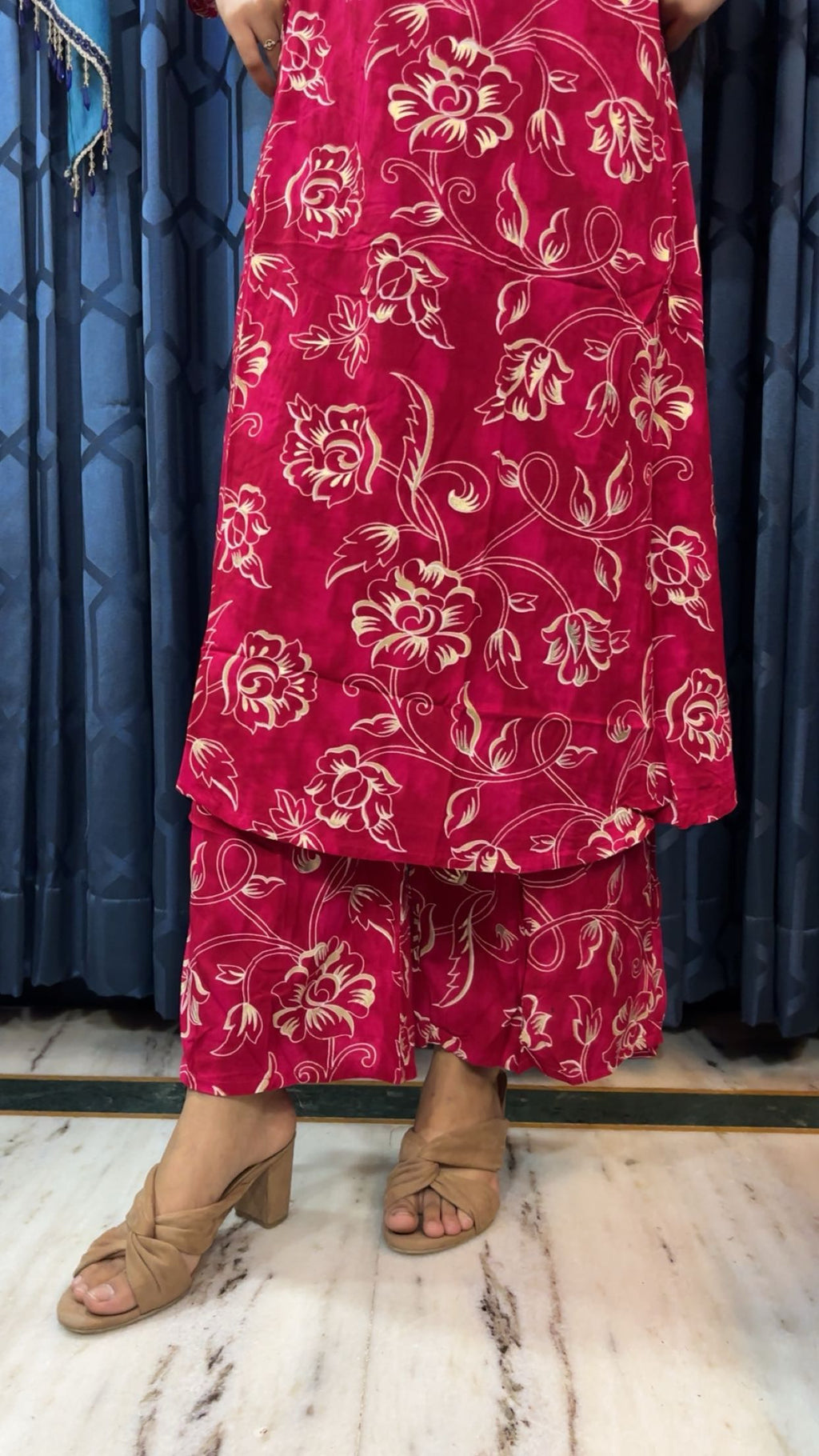 Rayon Cord Set - Hot Pink