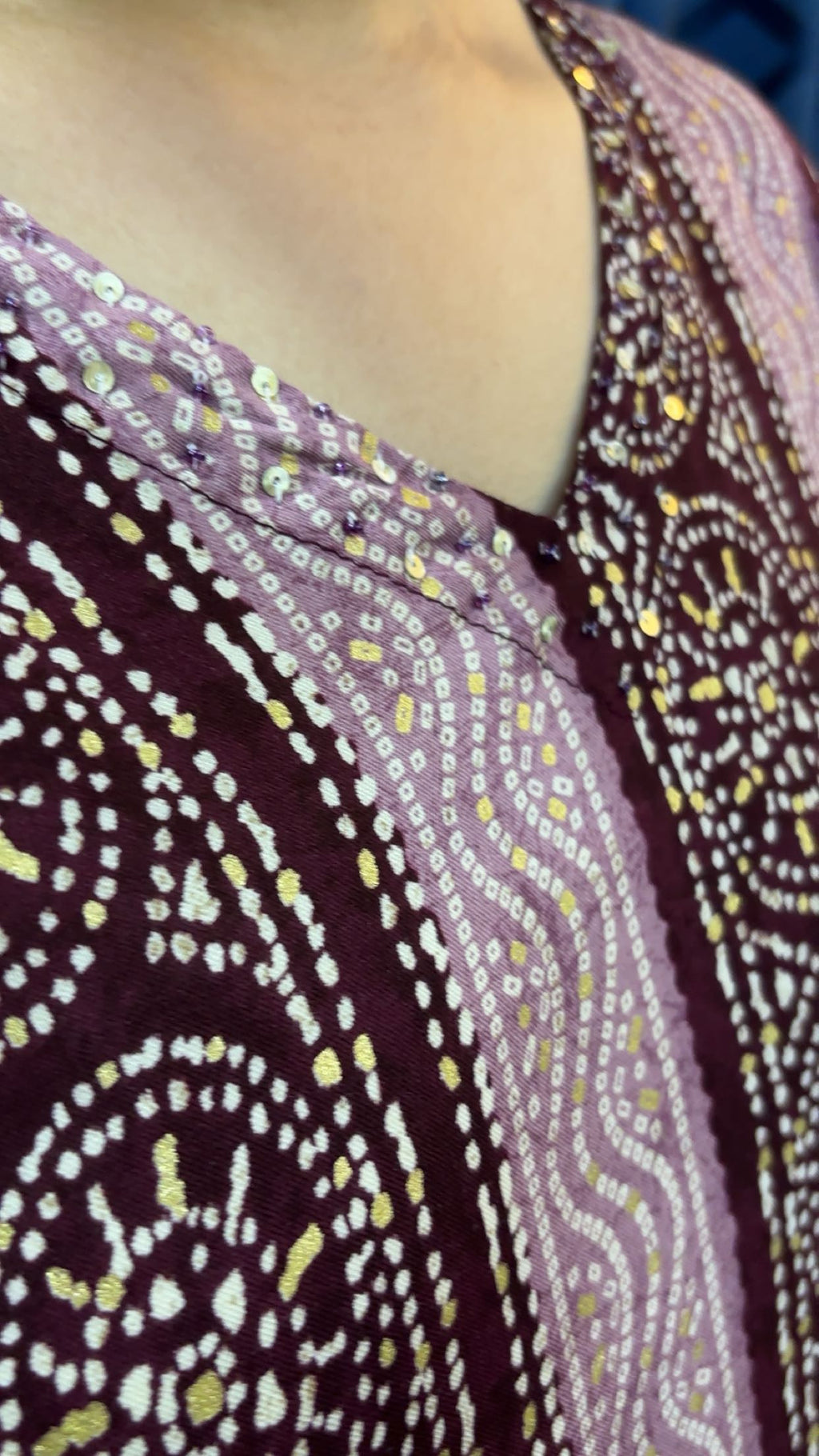 Rayon Cord Set - Bandhani