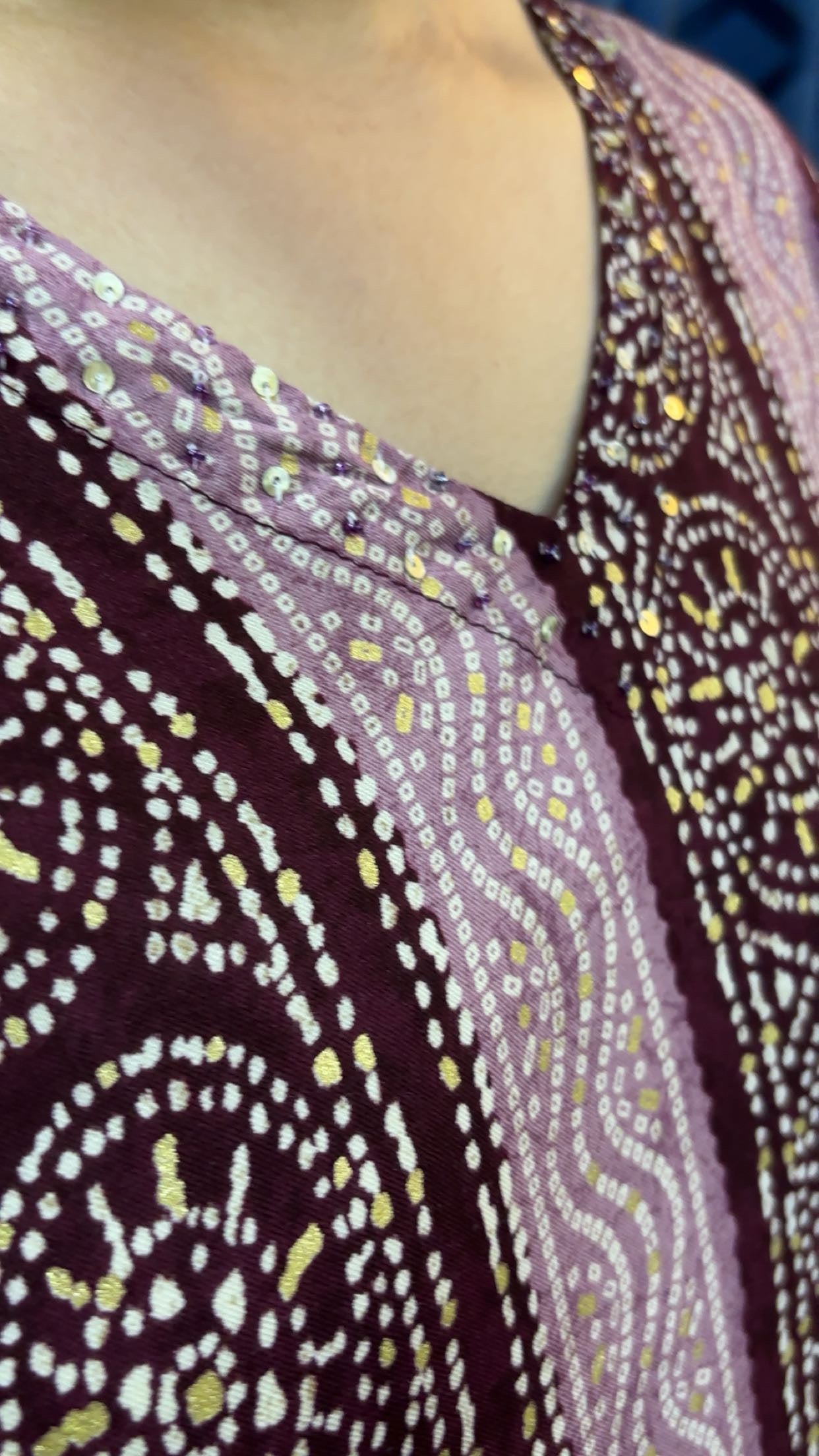 Rayon Cord Set - Bandhani