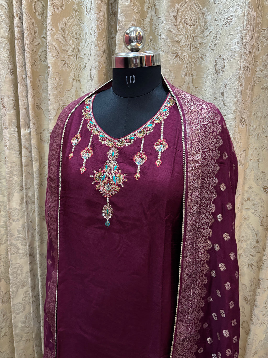 Maroon Suit Set
