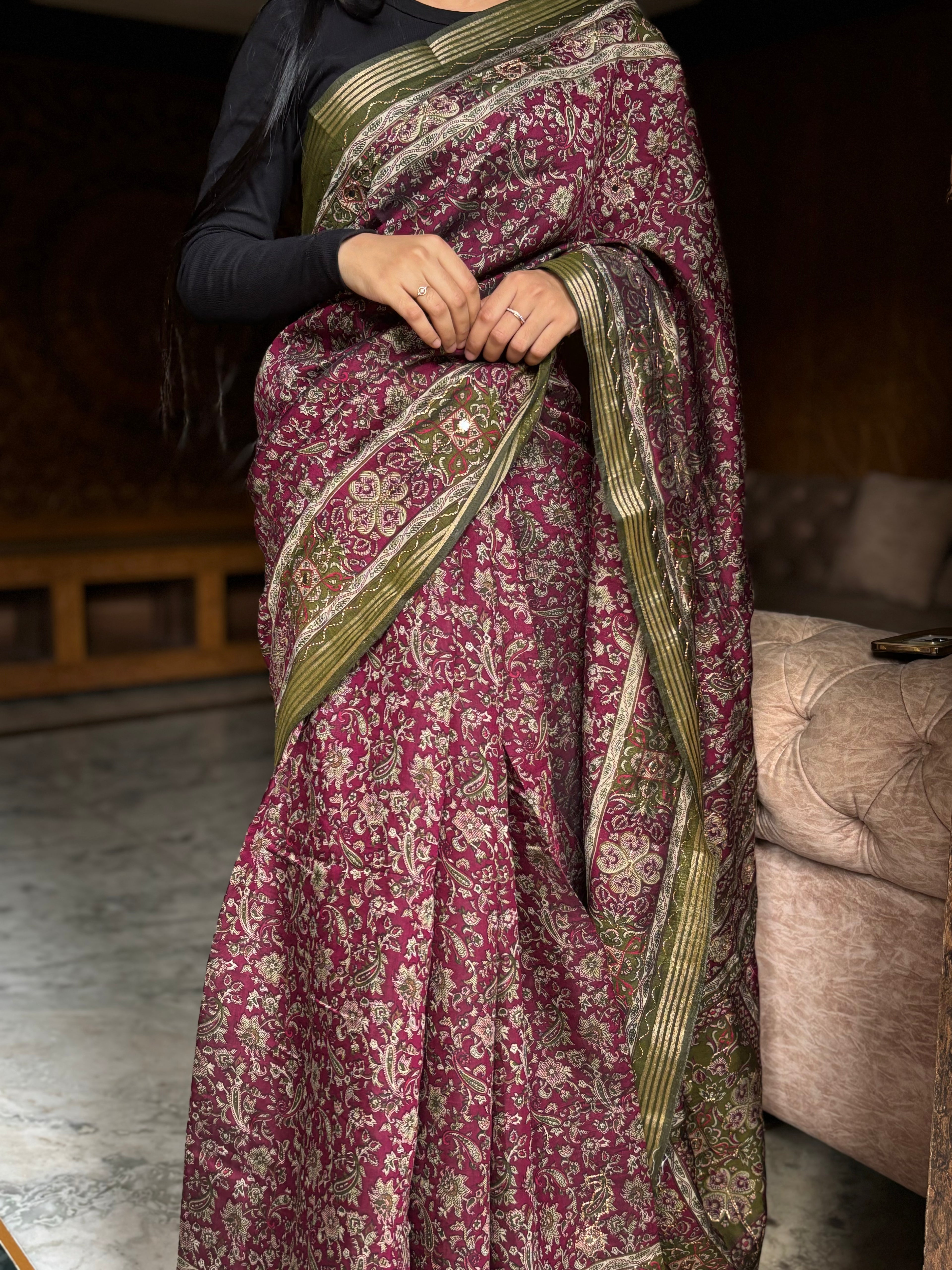 Aari Work Saree