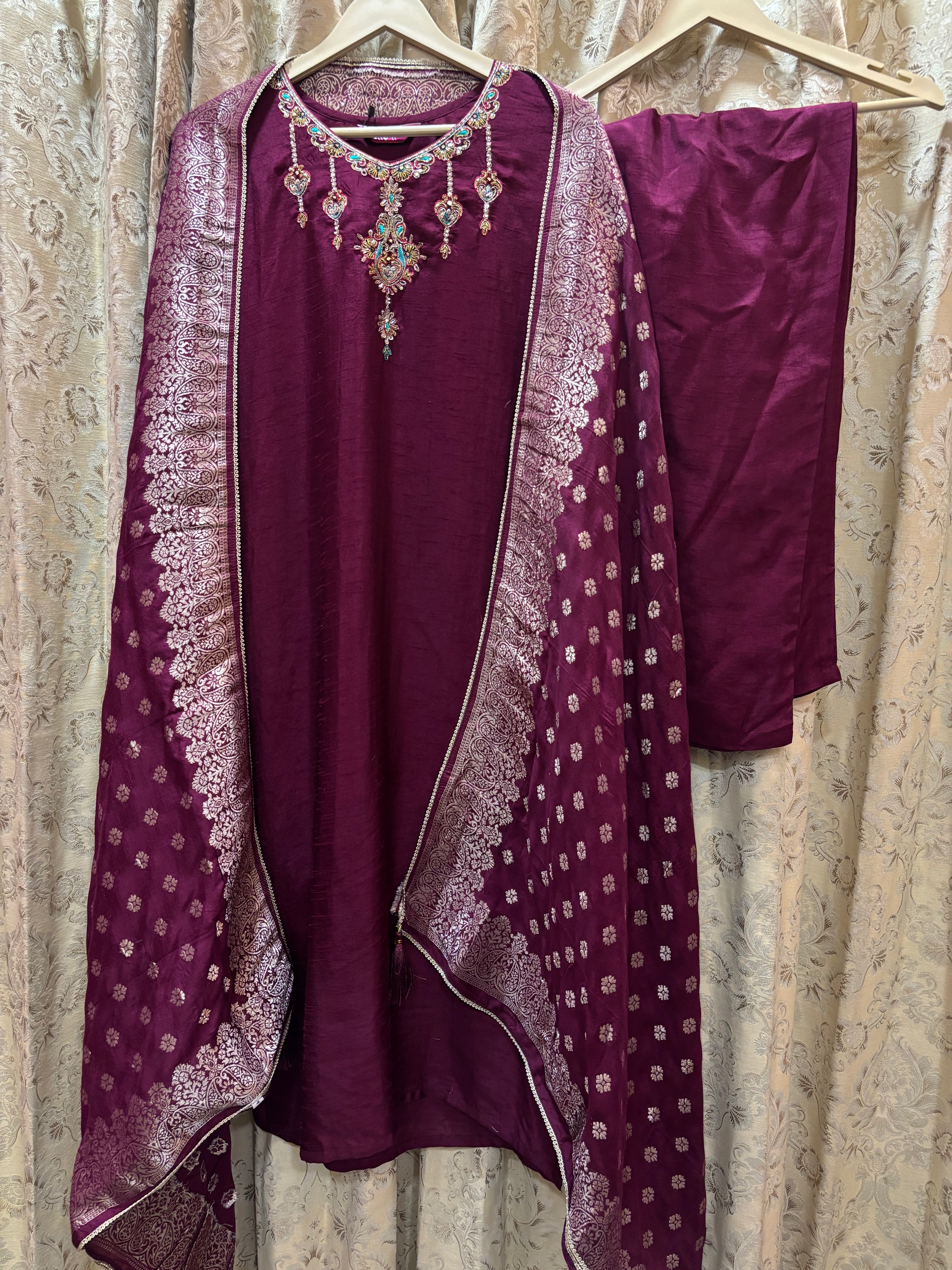 Maroon Suit Set