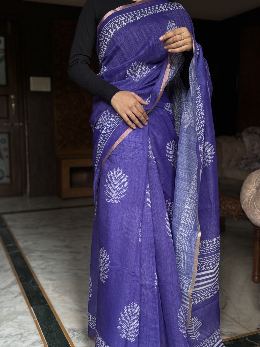 Jamuni Linen Cotton Saree
