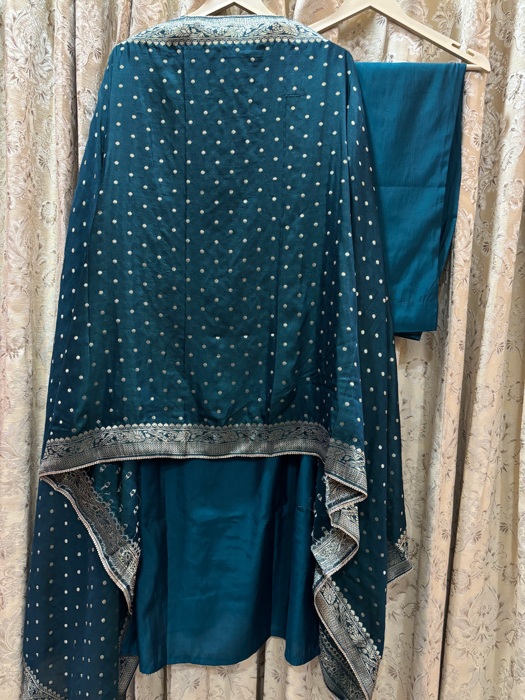 Teal Blue V neck