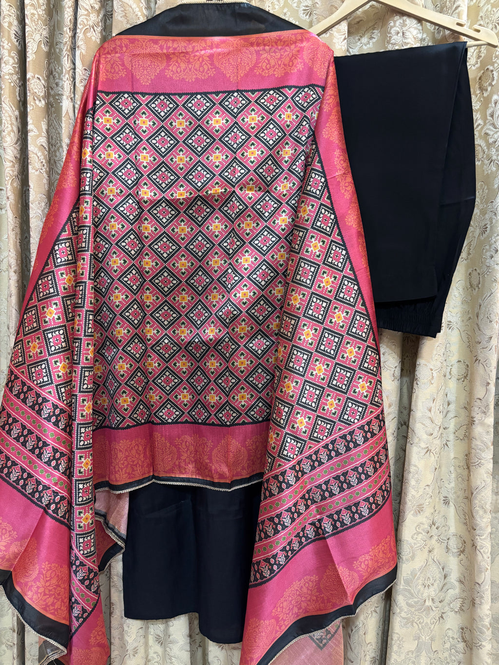 Black Pink Suit Set