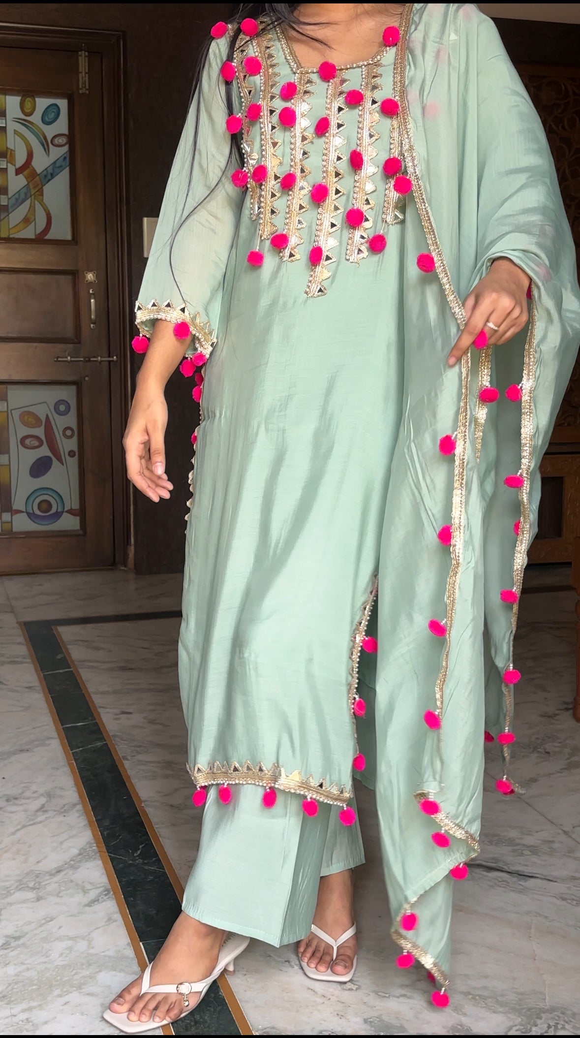 mint punjabi suit