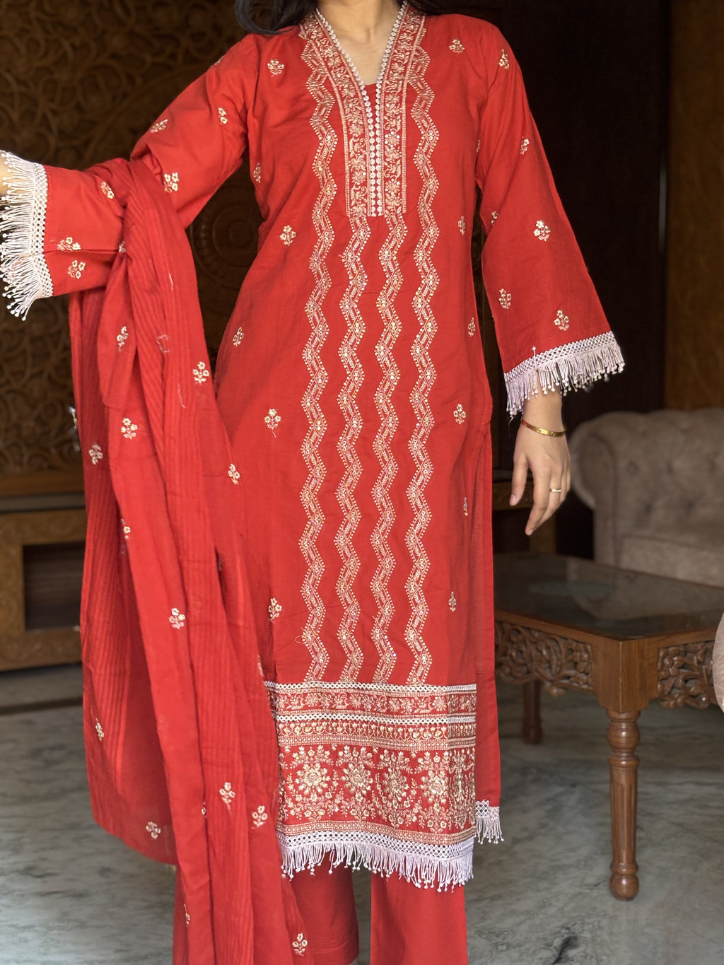 zarika cotton suit
