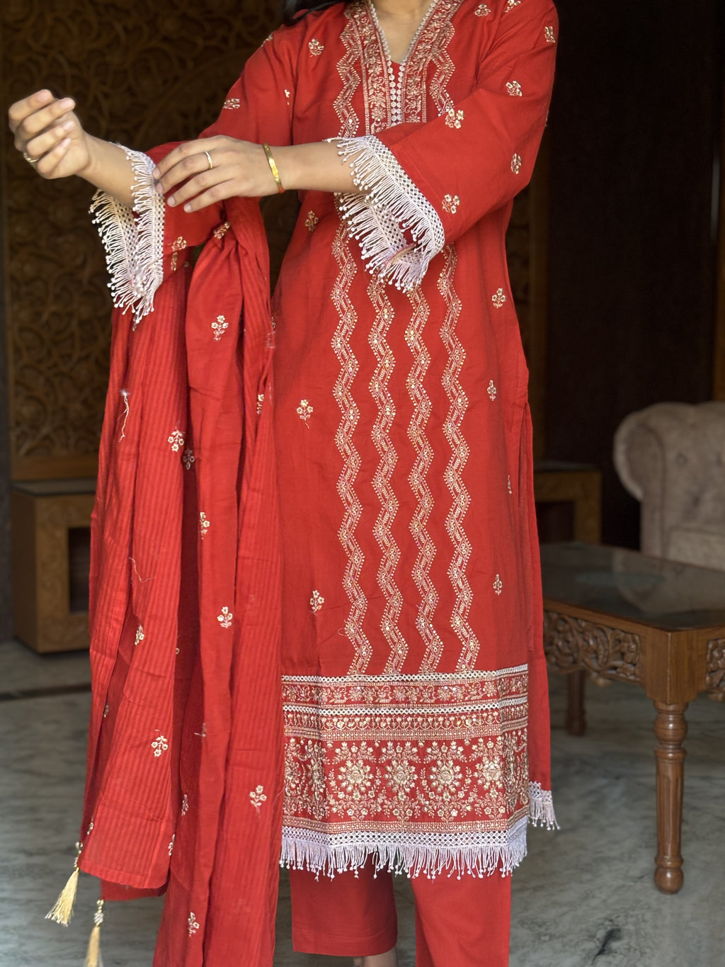 zarika cotton suit