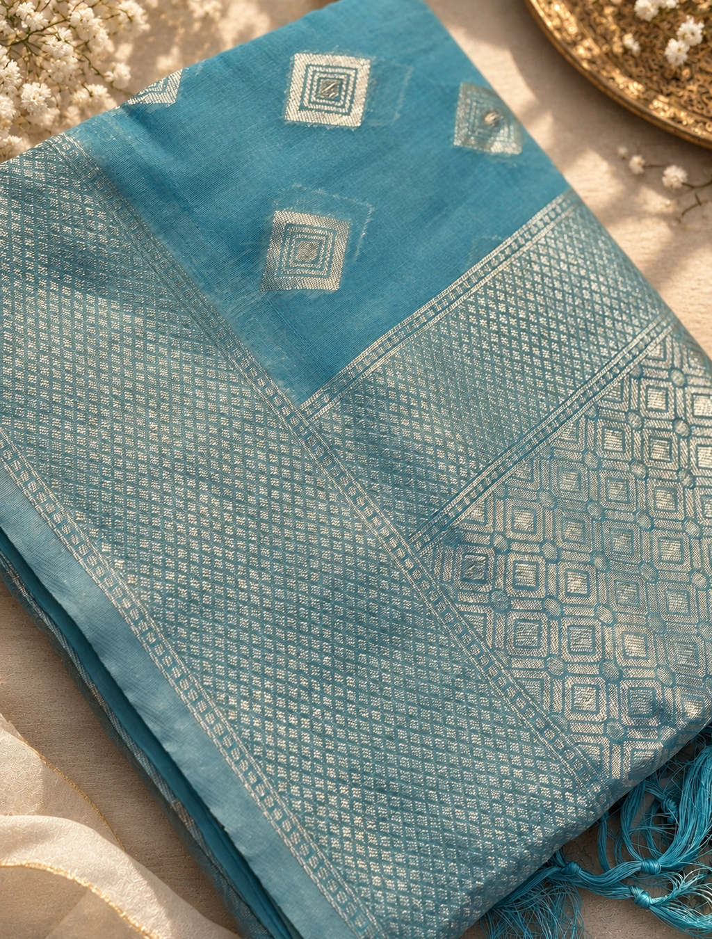 Diamond Jaal Cotton Saree