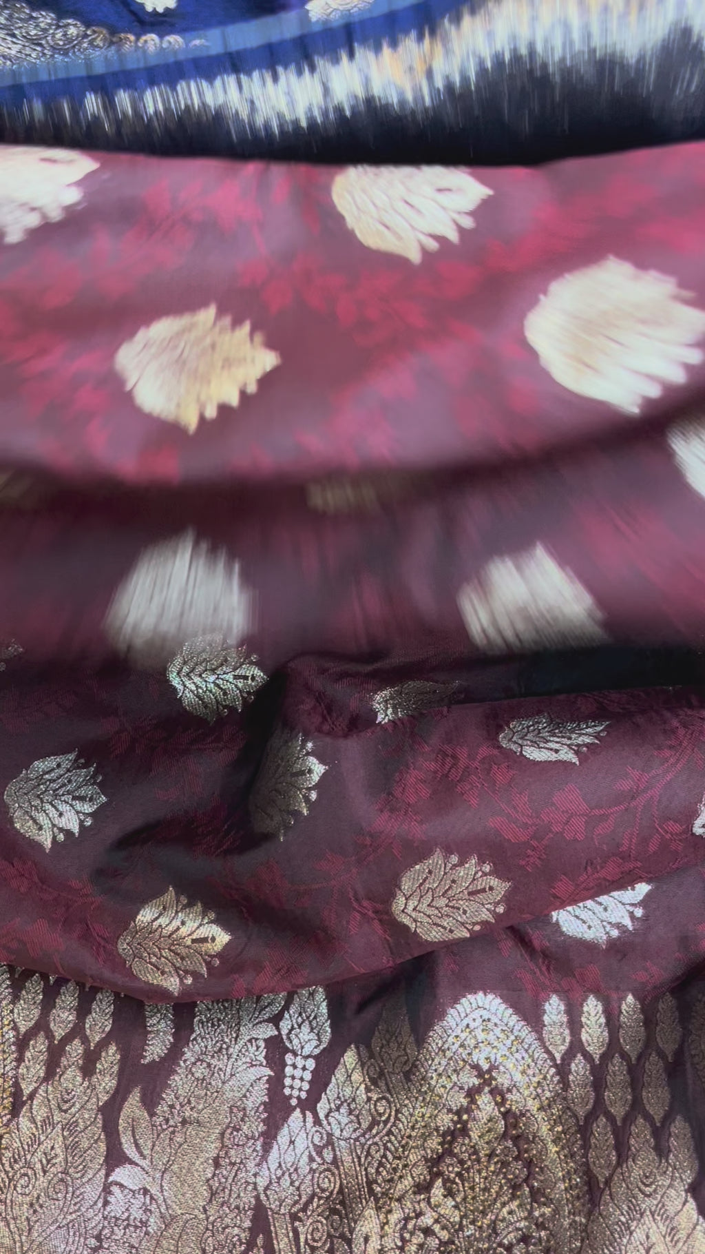 Ruhani Maroon saree